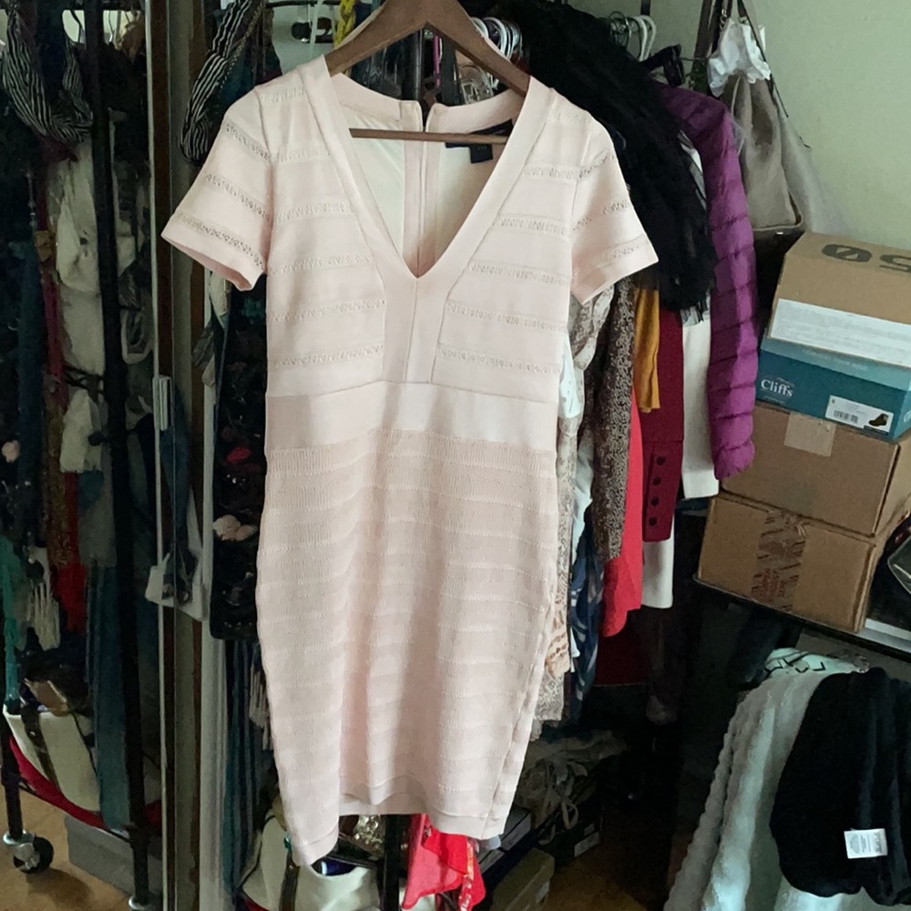Soft pink French connection desss